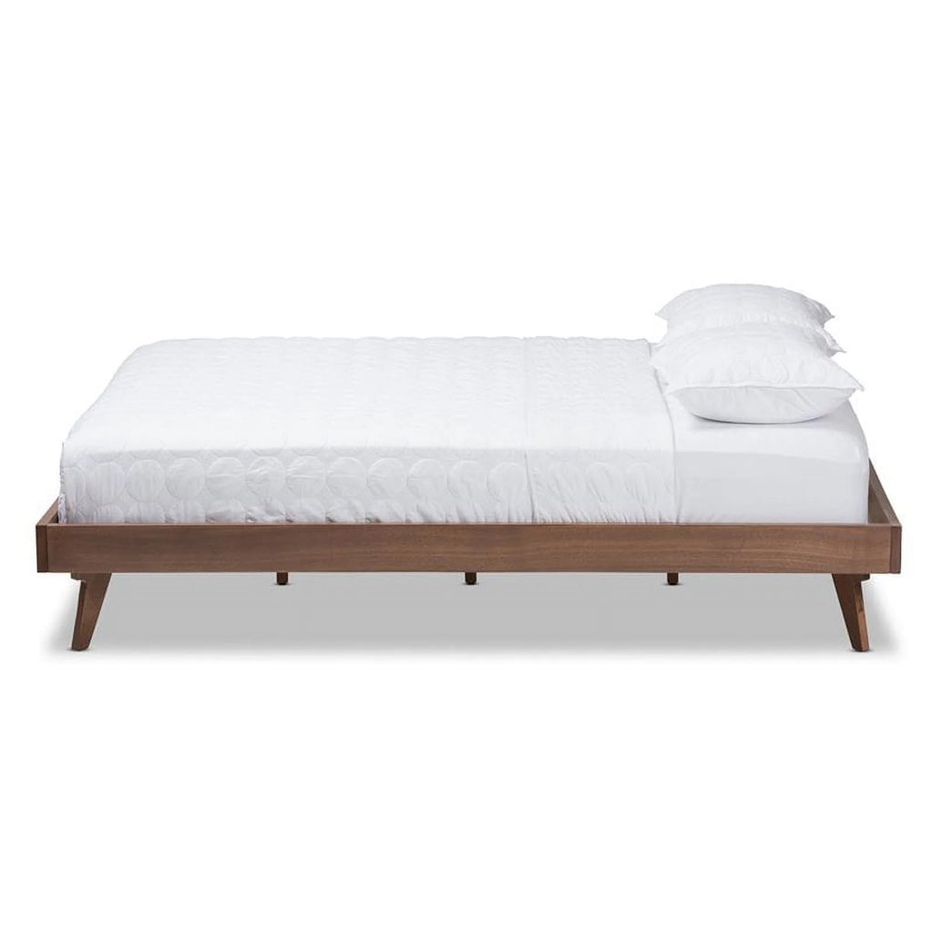 Walnut Brown Solid Wood Bed Frame X90676
