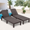 Chaise Lounge Set of 2 with 6 Backrest Angles and Canopy A3815