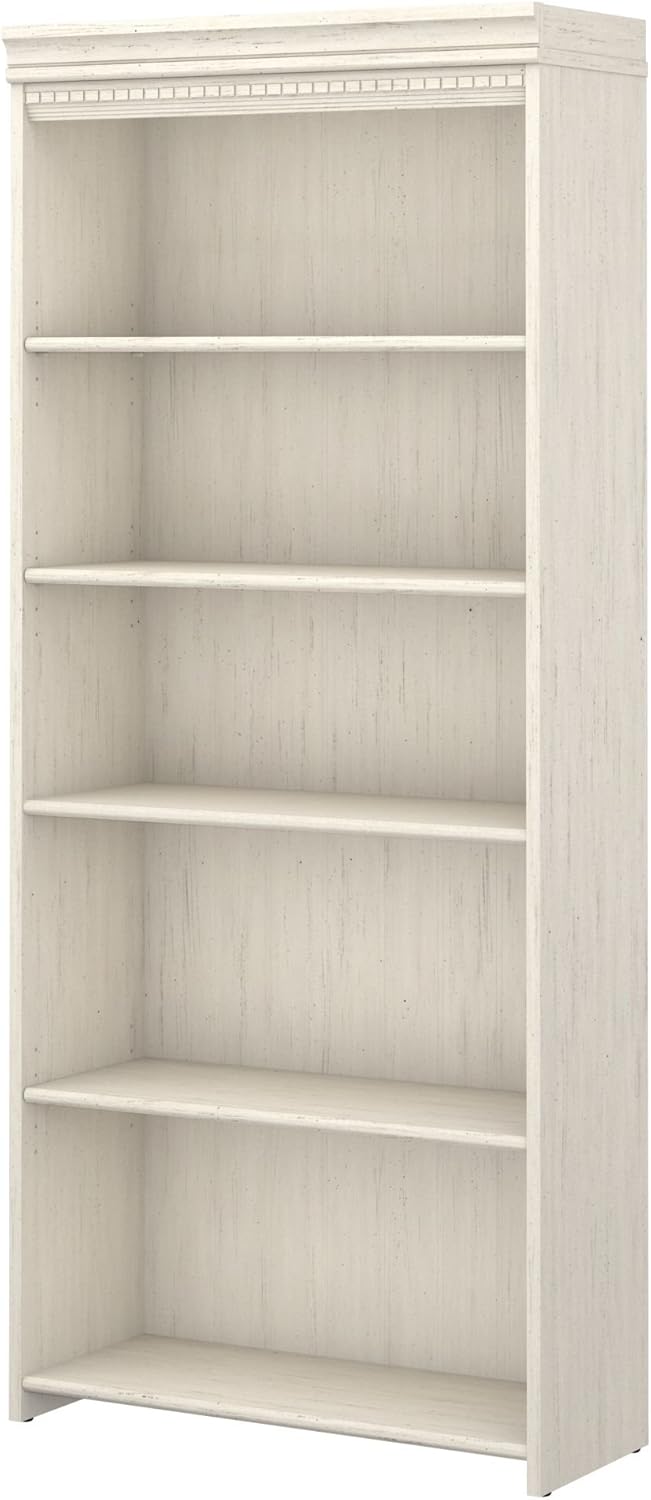 Antique White 5 Shelf Bookcase S164