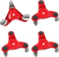 6 Steel Tri-Dolly with Rubber Wheel 200-lb Load Capacity 4Pack C74913