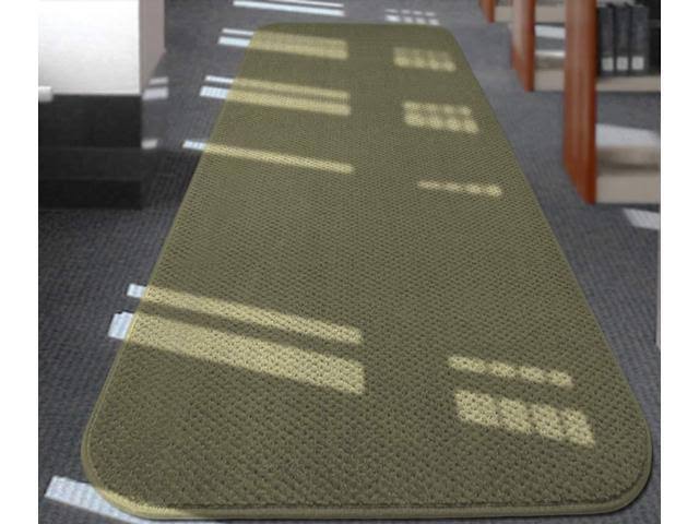 Olive Green 6 ft. x 36 in. Skid-Resistant Carpet Runner V471870