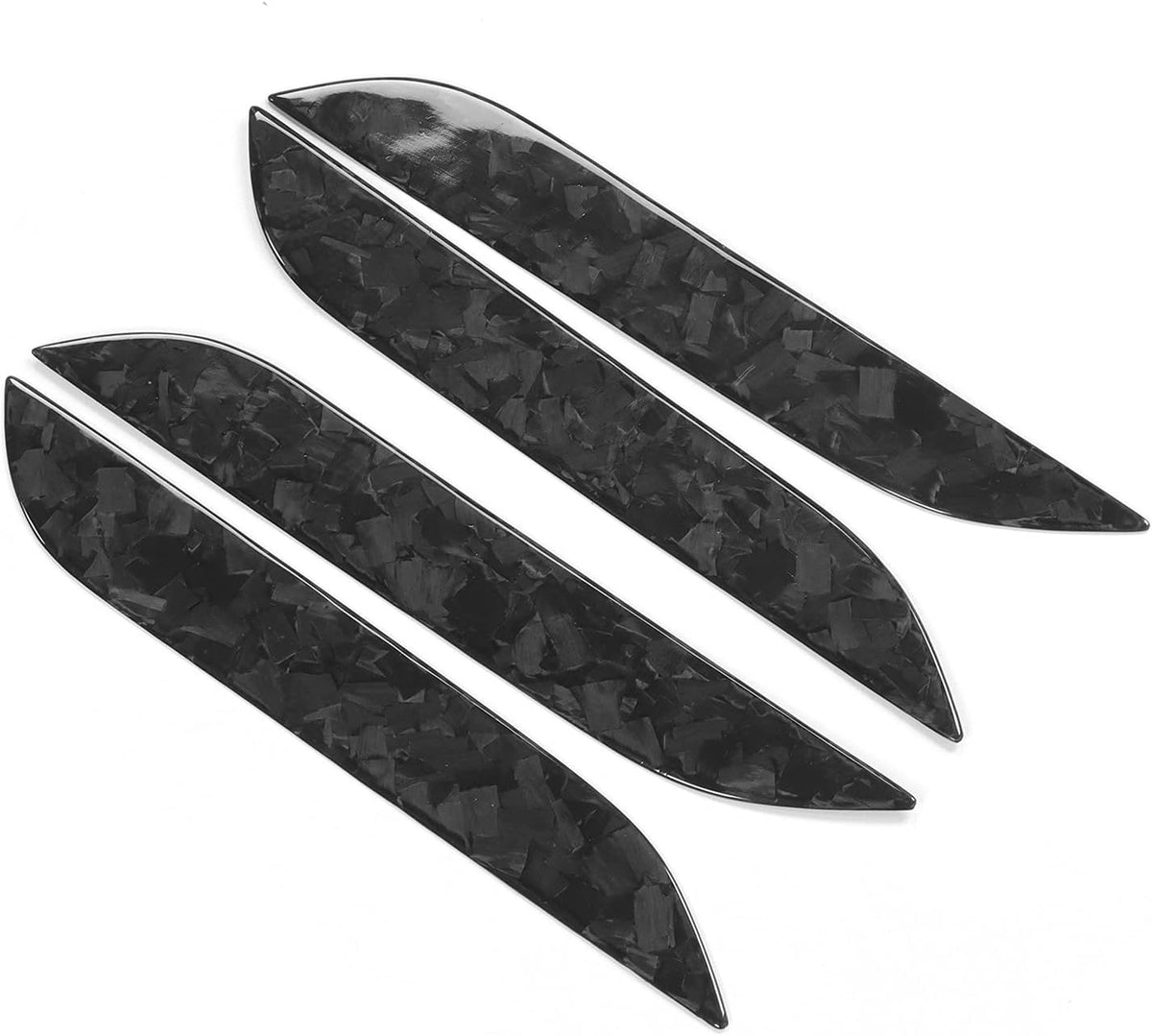4pcs Glossy Forged Carbon Fiber Exterior Door Handle Cover Trim H530