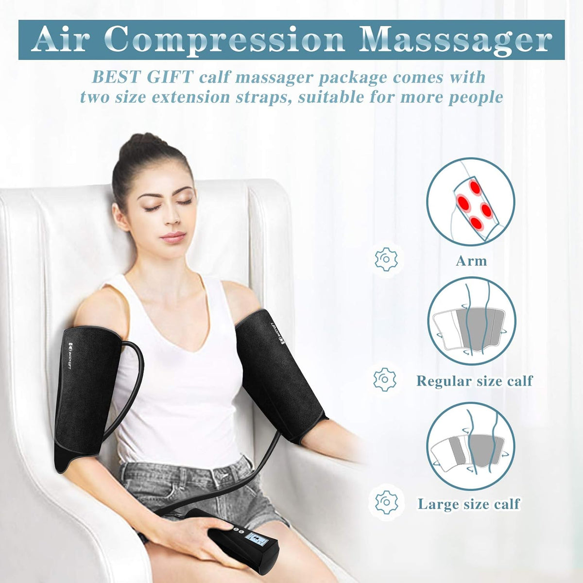 Compression Leg Massager with Heat E317444