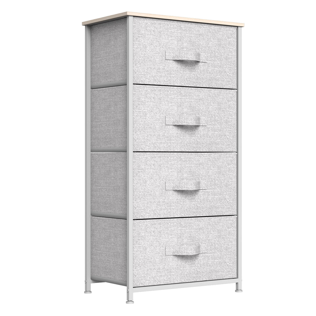 4 Drawers Dresser Storage Tower Black Grey H5441