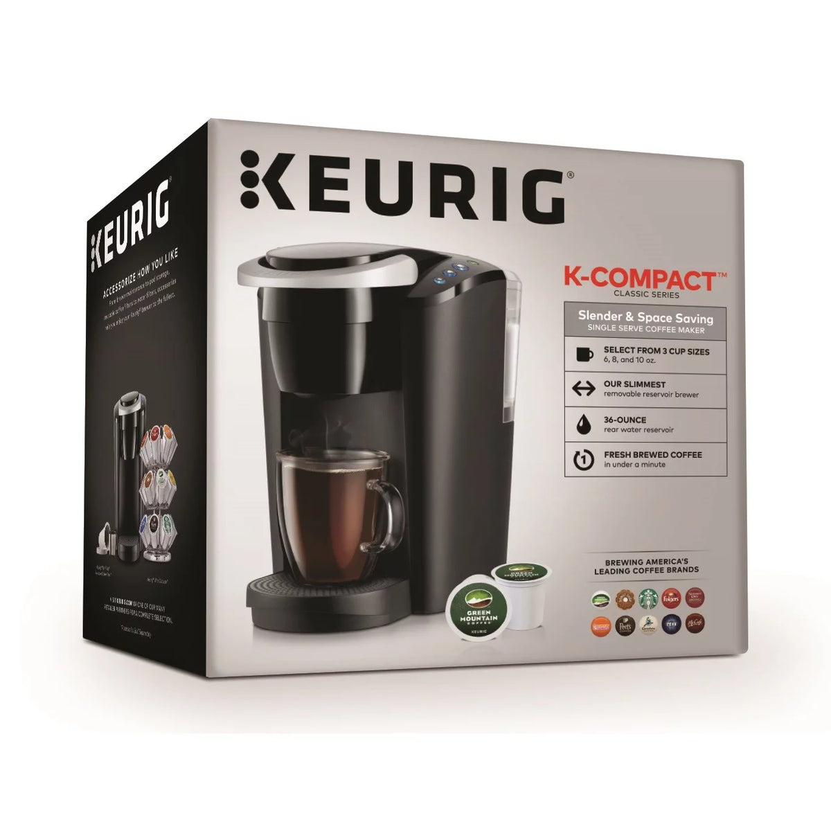 Black Single-Serve K-Cup Pod Coffee Maker M823924