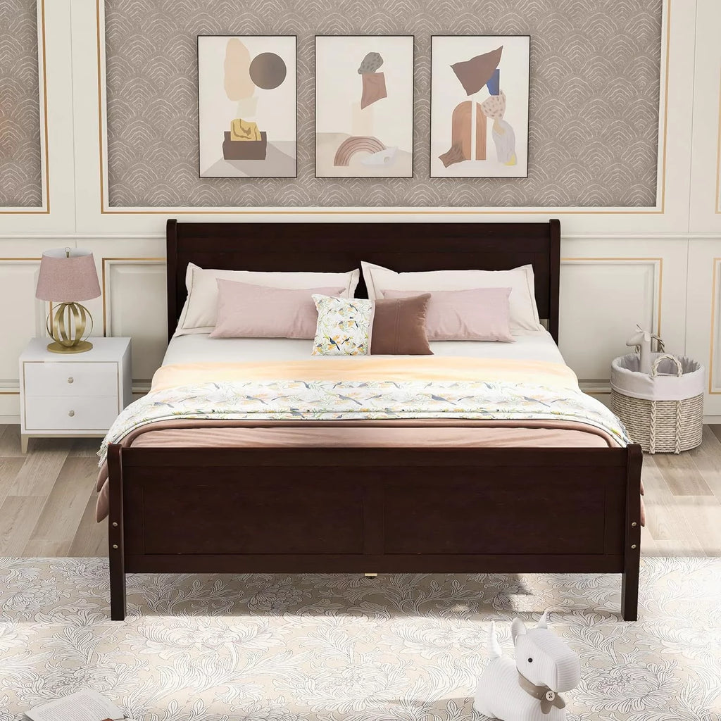 Full Platform Bed Frame with Headboard and Footboard F2860