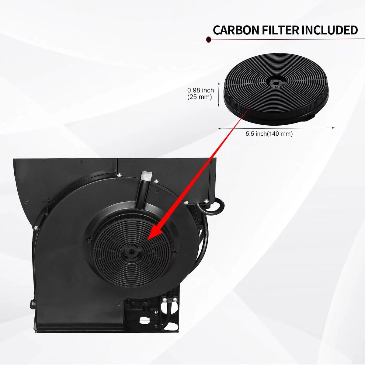 30 inch Under Cabinet Range Hood with Carbon Filter T91234