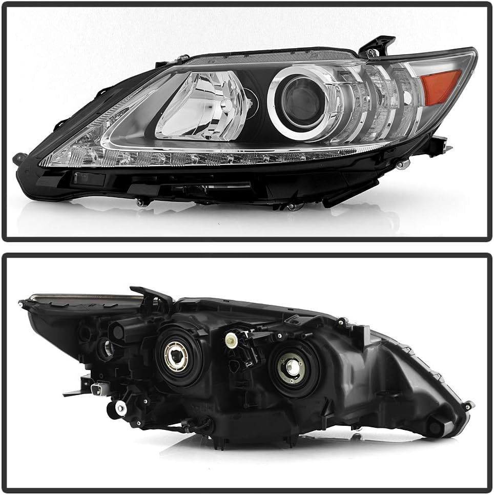 For 2013-2015 Lexus ES350 ES300h Halogen Model LED DRL Projector Headlights Headlamps Assembly Left+Right T96760