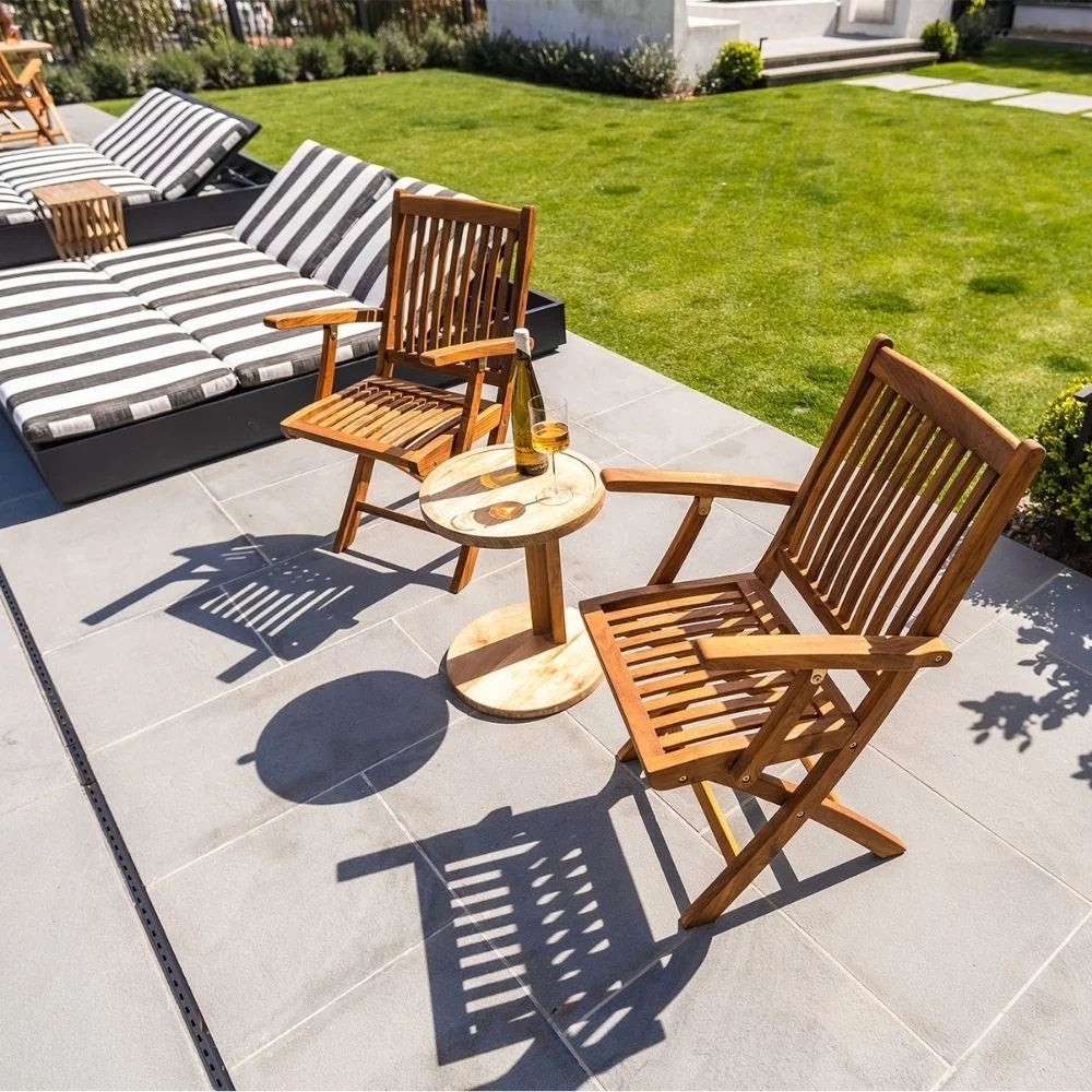 Brown Folding Chair with Arm Rests R961694