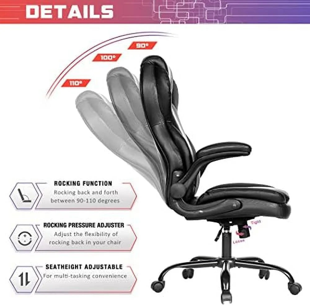 Big and Tall Fabric Office Chair 400lbs Heavy Duty Executive Desk Chair D69876