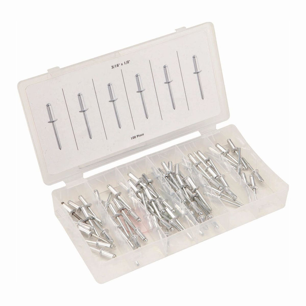 3/16 in. Aluminum Blind Rivet Set, 100 Piece I3102