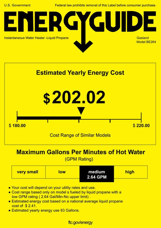 Propane Tankless Water Heater 6L, Portable Outdoor Hot Water Heater, White H413