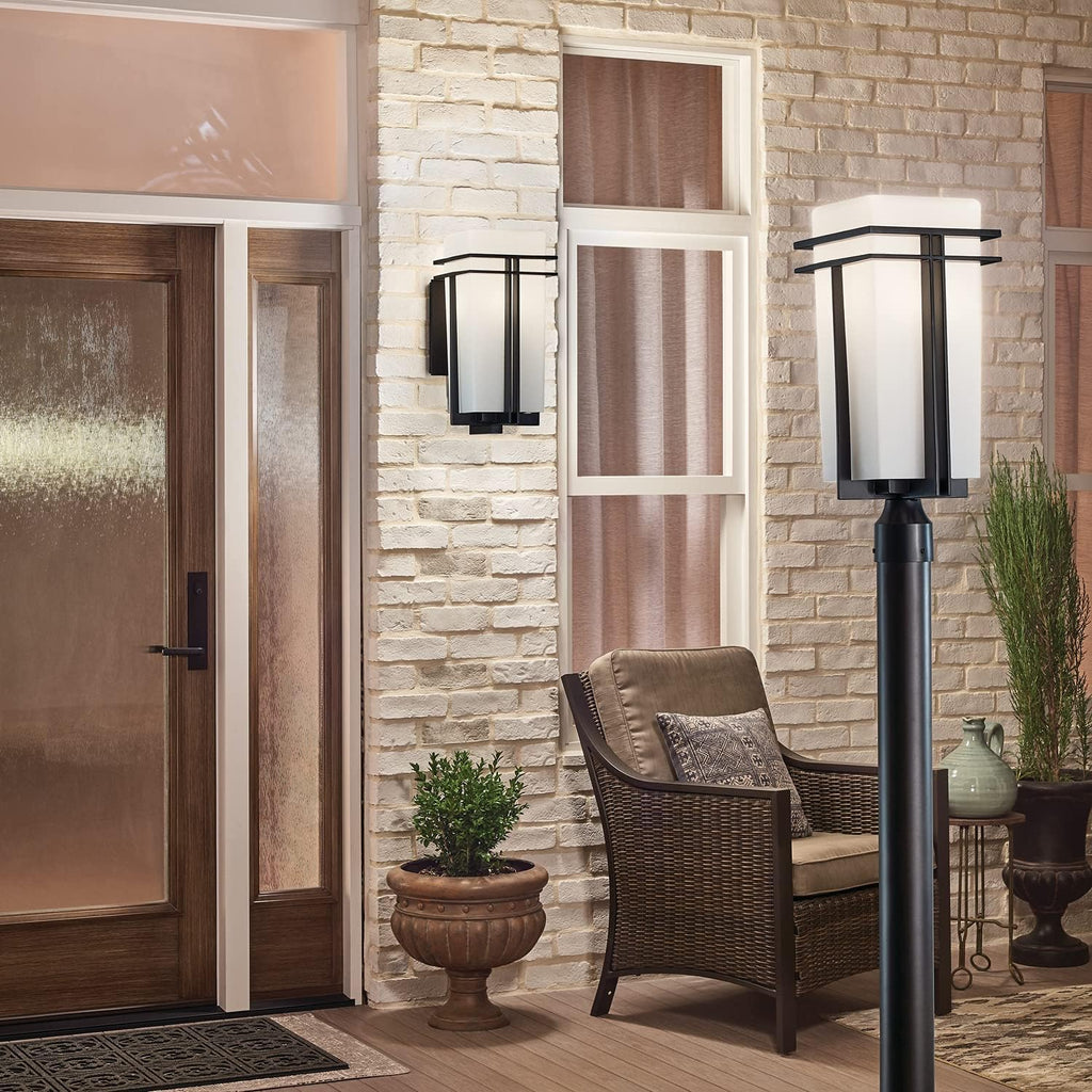 1 Light Black Outdoor Post Light E397048