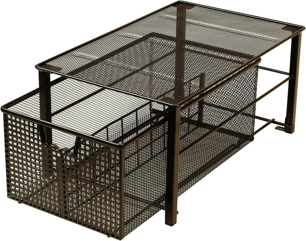 Bronze Mesh Cabinet Basket Organizer X6524