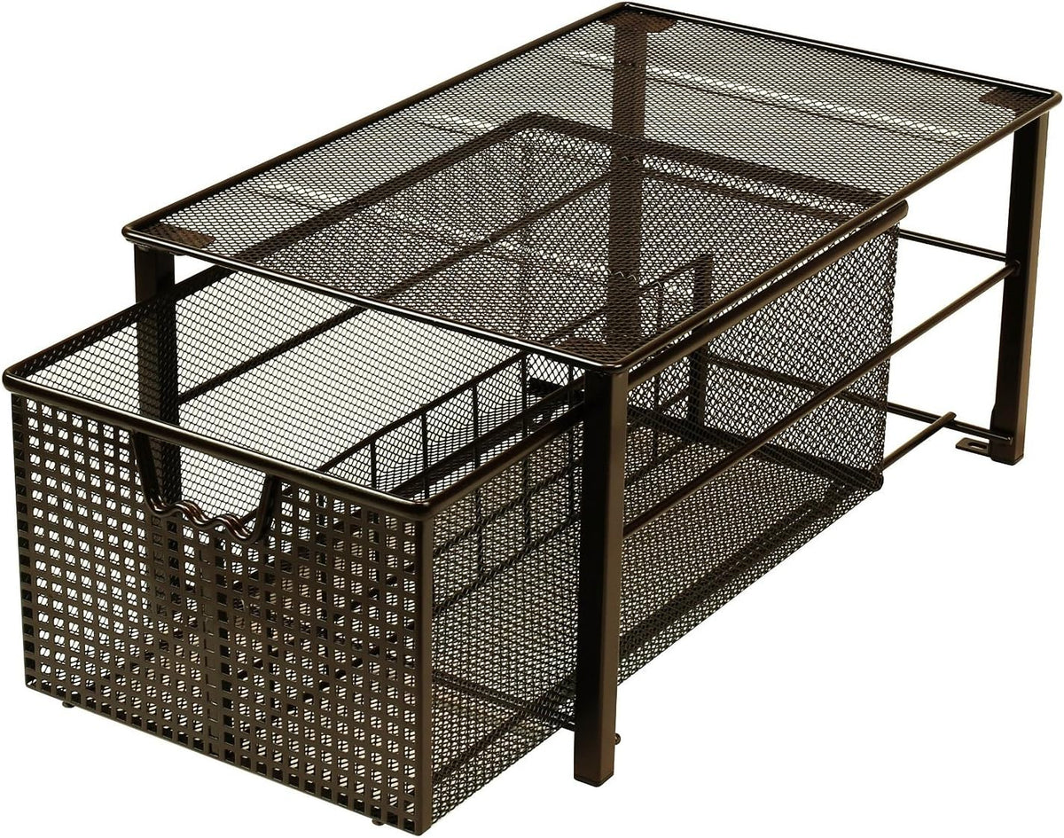 Bronze Mesh Cabinet Basket Organizer X6524