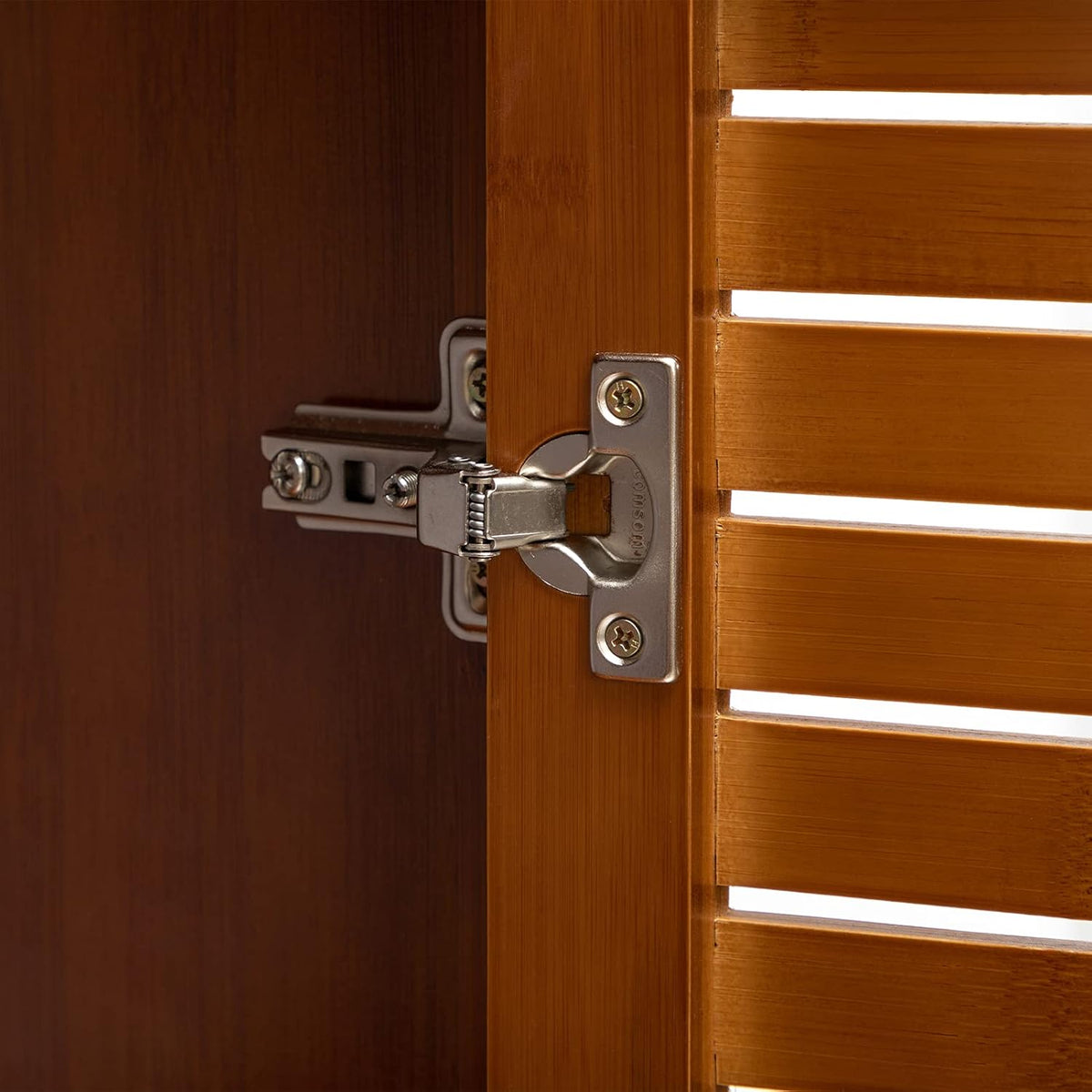 Bamboo Floor Storage Cabinet with 2 Doors Y597680