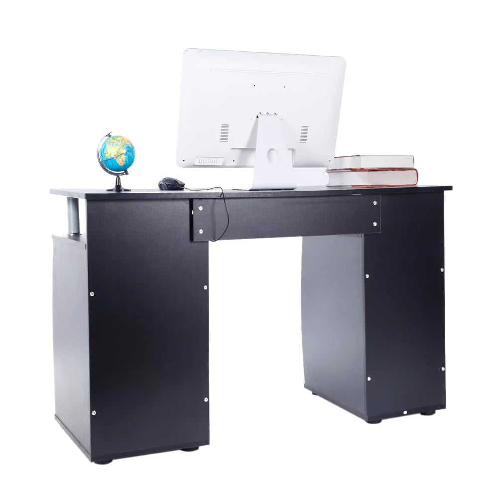 Brown Computer Desk with 3 Drawers Bookcase U435685