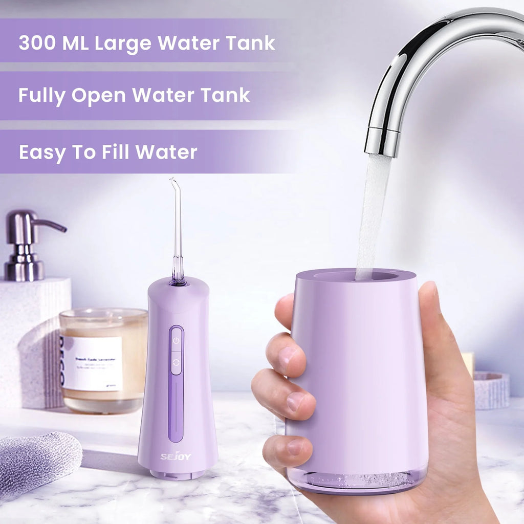 Cordless Water Flosser 300mL USB Rechargeable Pink K9952