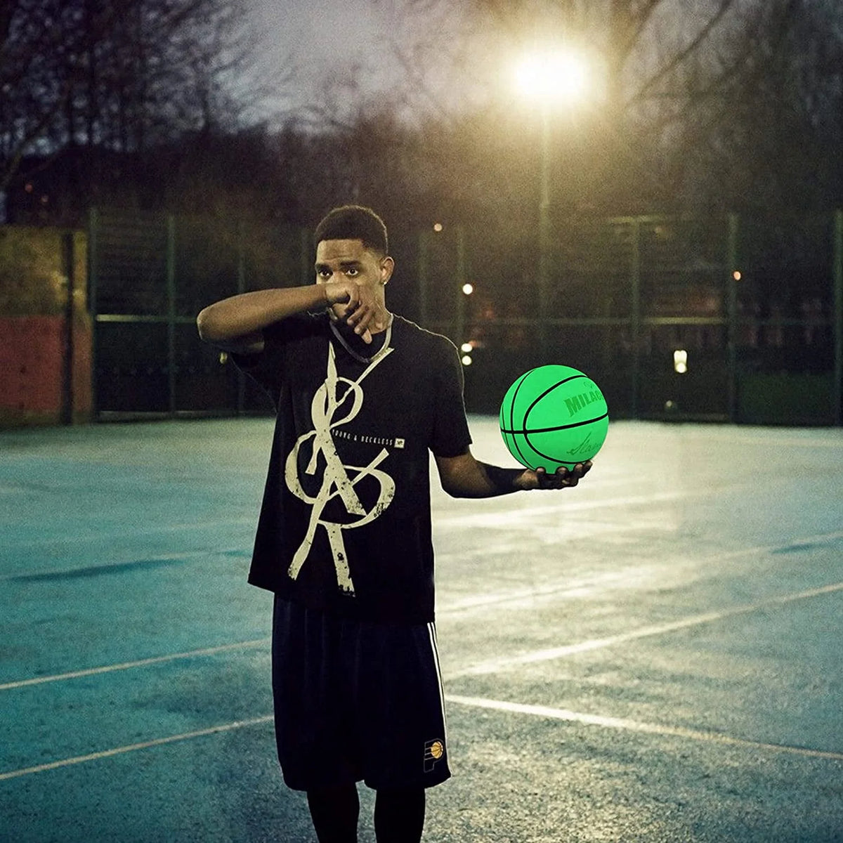 Glow in The Dark Leather Basketball Size 5 / 6 / 7 M513613