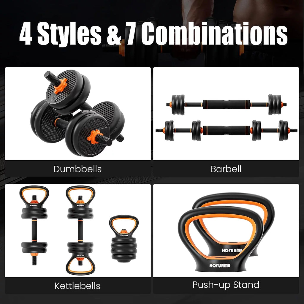 Adjustable Dumbbell Set Black N1982