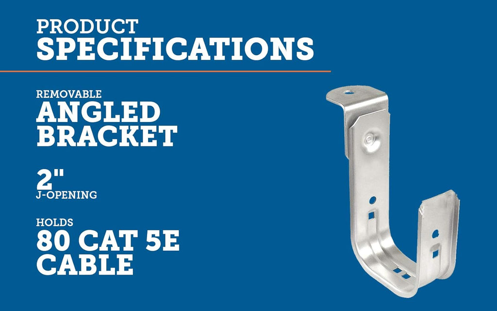 1-5/16 Inch Zinc Plated Steel J-Hook, 50 Pack B3256