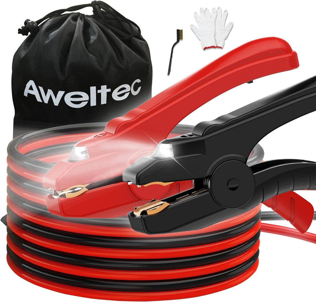 100% Pure Copper 4 Gauge 20 Feet Battery Booster Cable 800 AMP with Carry Bag J998