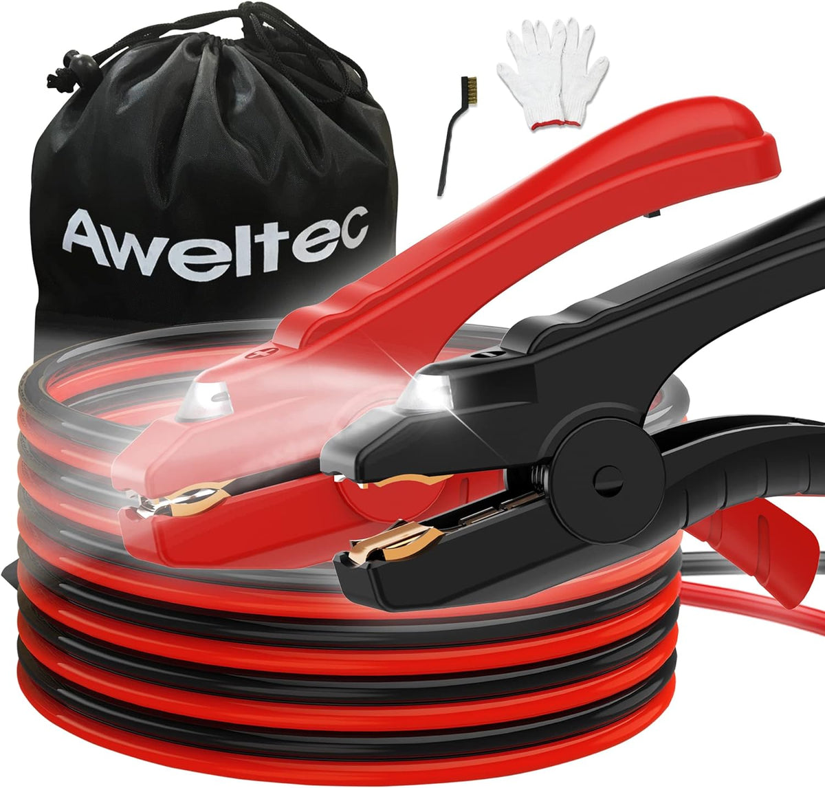 100% Pure Copper 4 Gauge 20 Feet Battery Booster Cable 800 AMP with Carry Bag J998