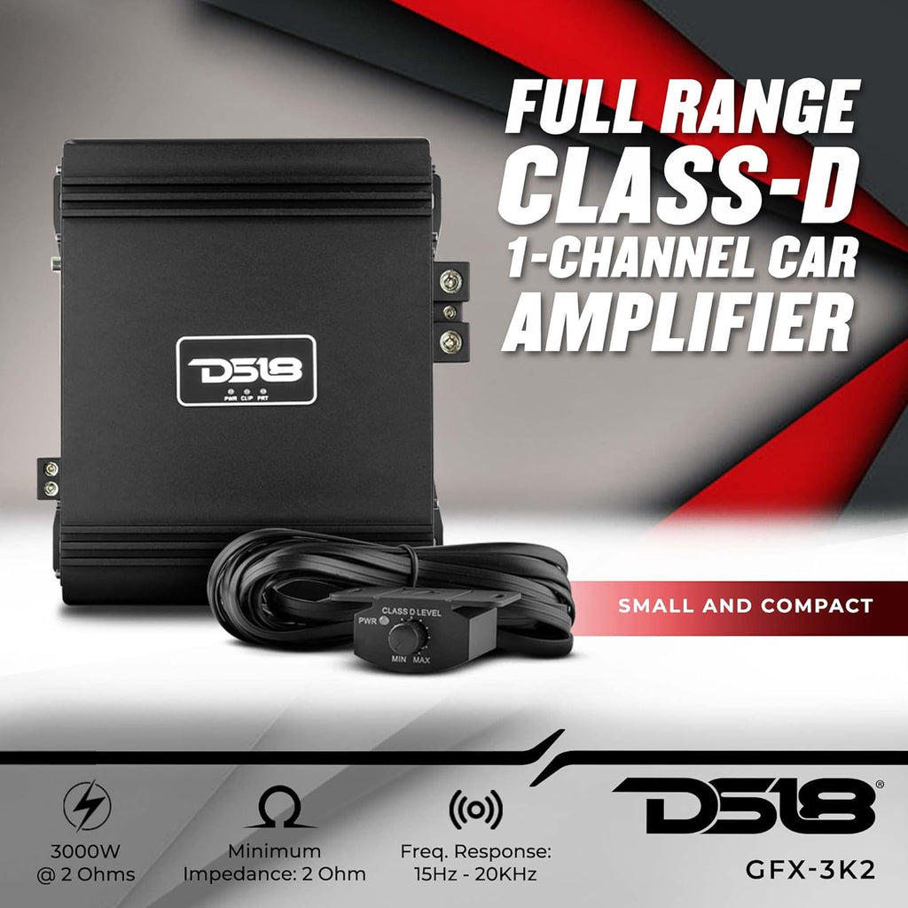 Car Audio Amplifier 3000 Watts Rms 2-Ohm X6827