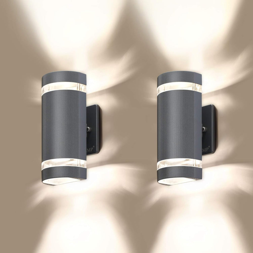4 Pack Semi Cylinder Up and Down Lights Aluminum Waterproof Outdoor Wall Lamps Z8403