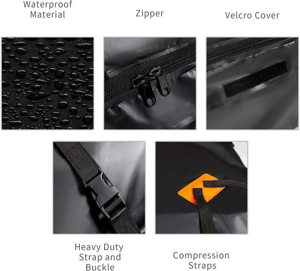 15 Cubic Feet Waterproof Car Roof Bag Cargo Carrier with Anti-Slip Mat U263826