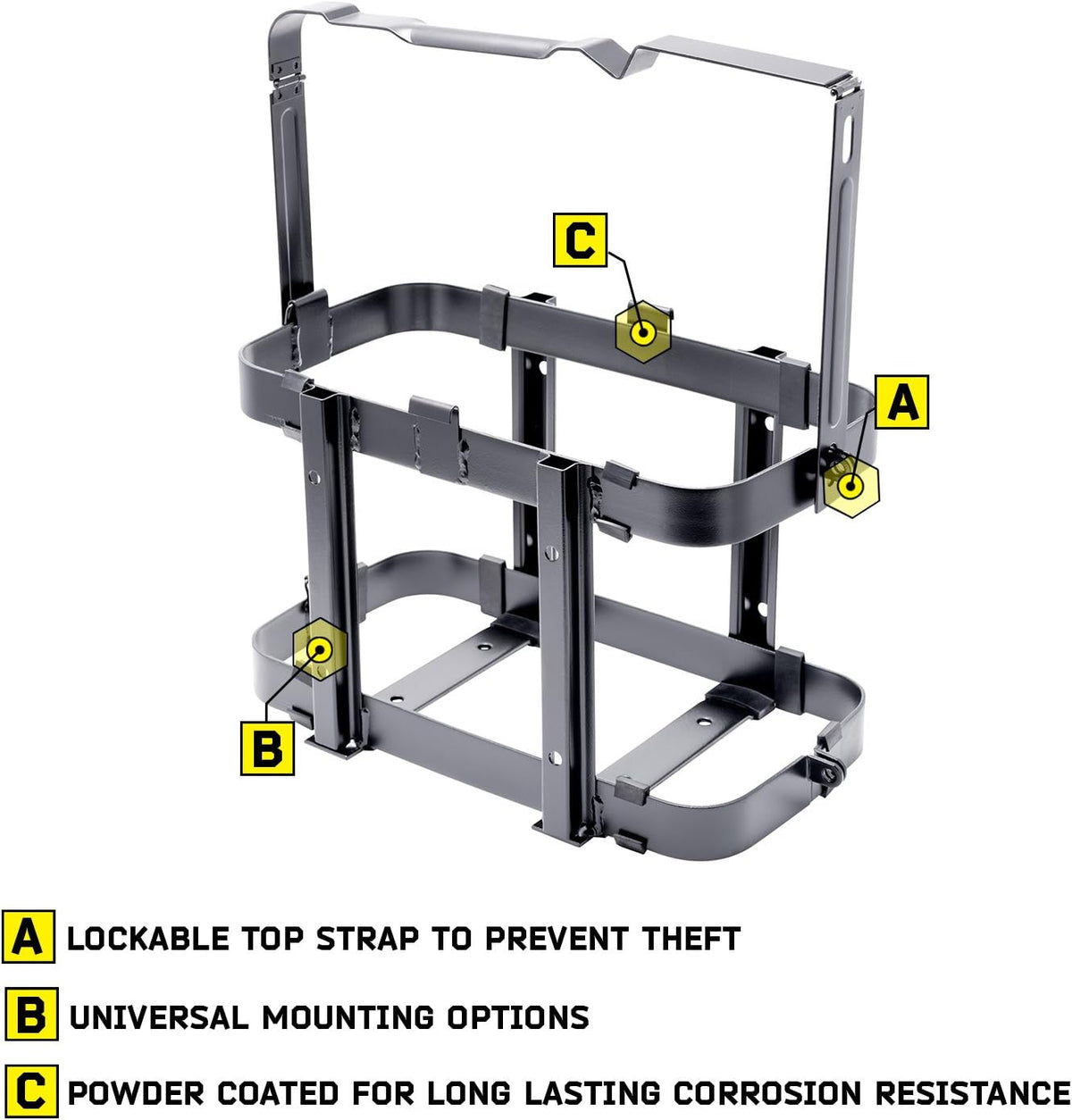 Black Jerry Gas Can Holder R336353