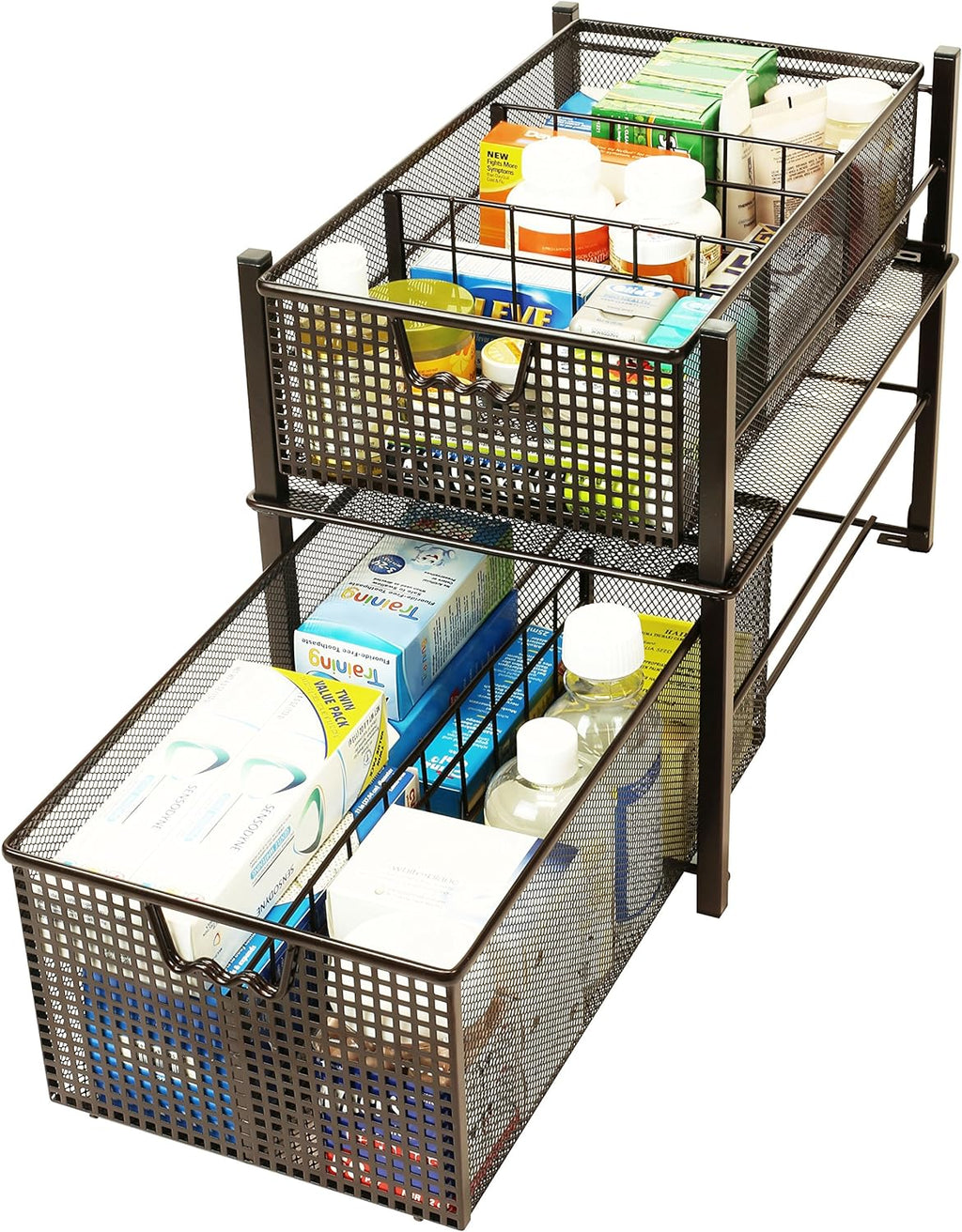 Bronze Mesh Cabinet Basket Organizer X6524