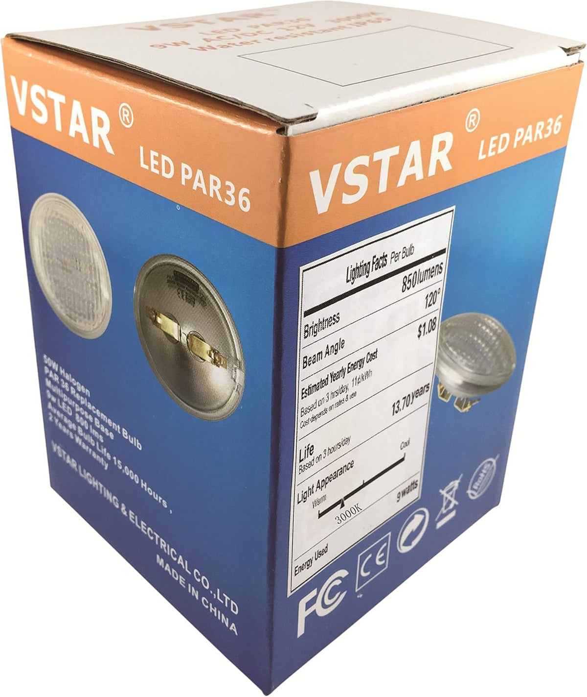 LED PAR36 9W 12V Warm White Landscape Lighting Pack of 6 Z308369