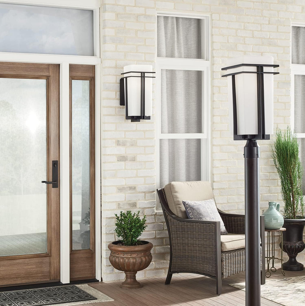 1 Light Black Outdoor Post Light E397048