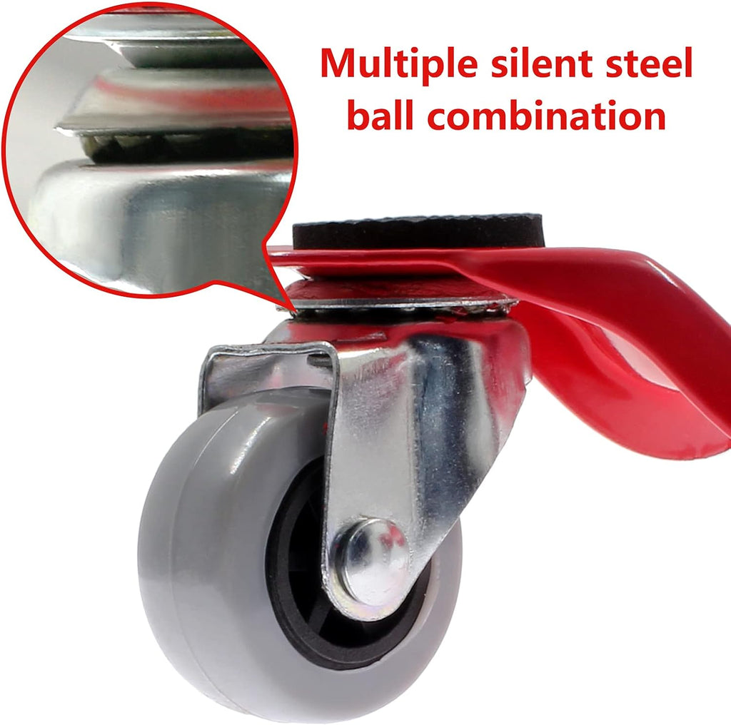 6 Steel Tri-Dolly with Rubber Wheel 200-lb Load Capacity 4Pack C74913