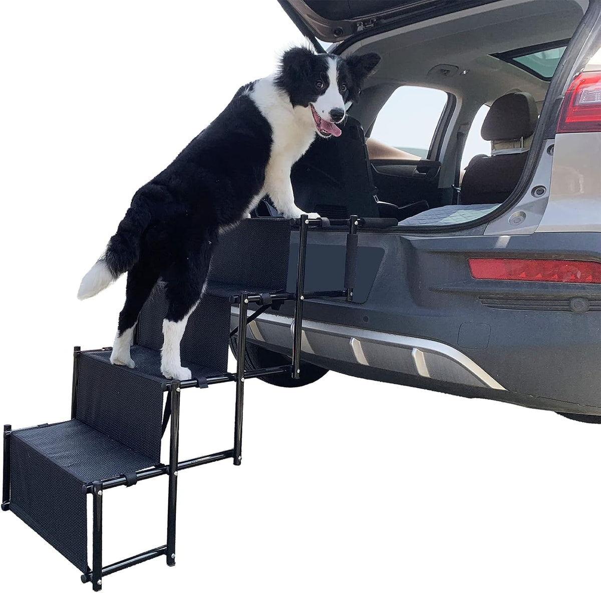 4/5 Steps Folding Pet Stairs Ramp Lightweight Portable Waterproof B98949