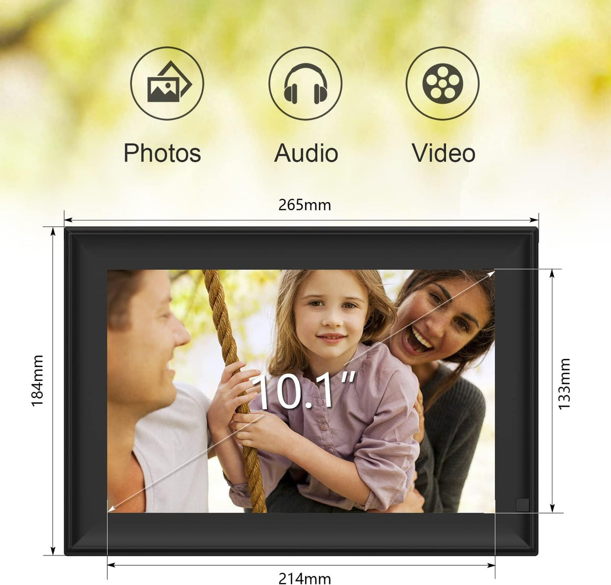 10.1 Inch LCD Digital Photo Frame with Remote Control O8996