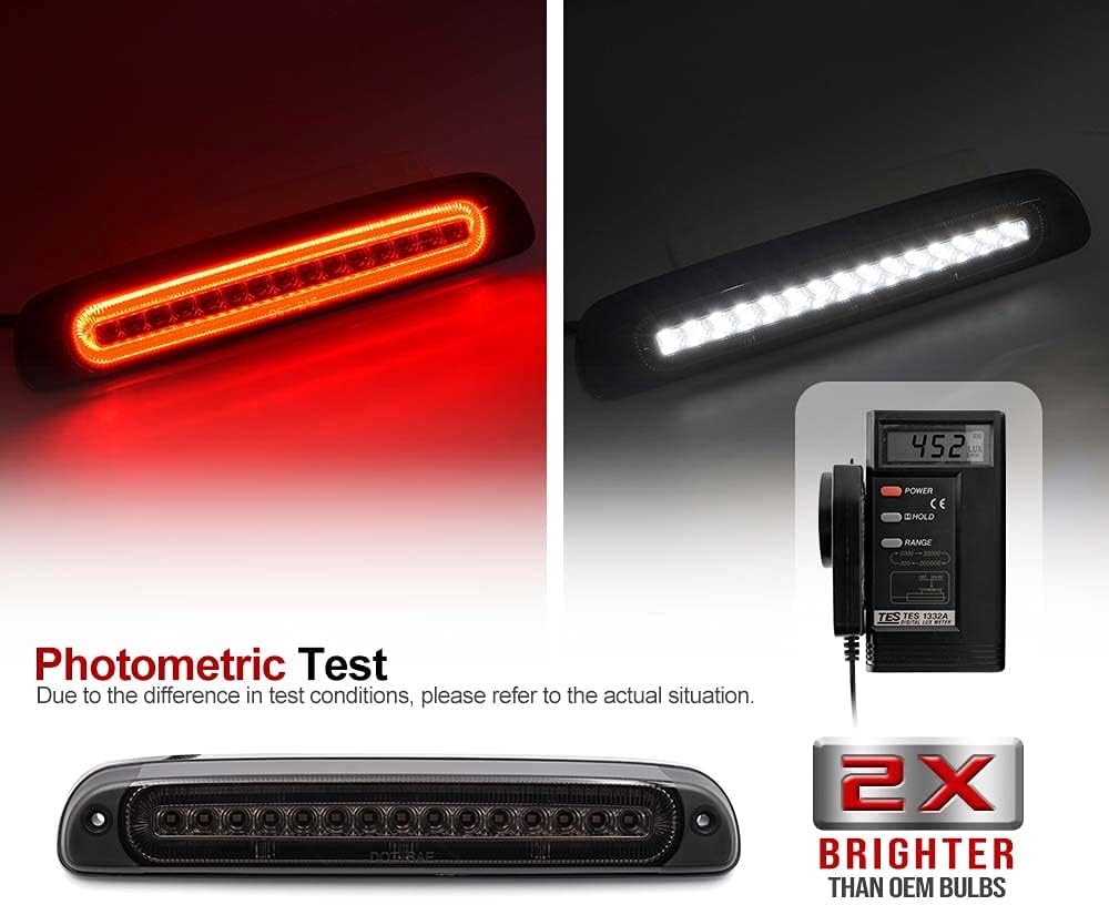 Red LED Third Brake Light Replacement with Cargo Light Kit Smoked Lens I84277