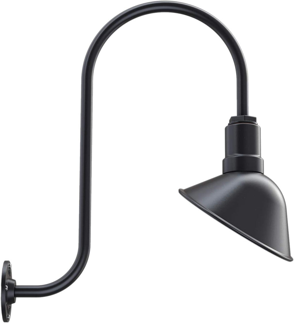 9 inch Dome 11 inch Straight Arm Matte Black Sign Light M9556
