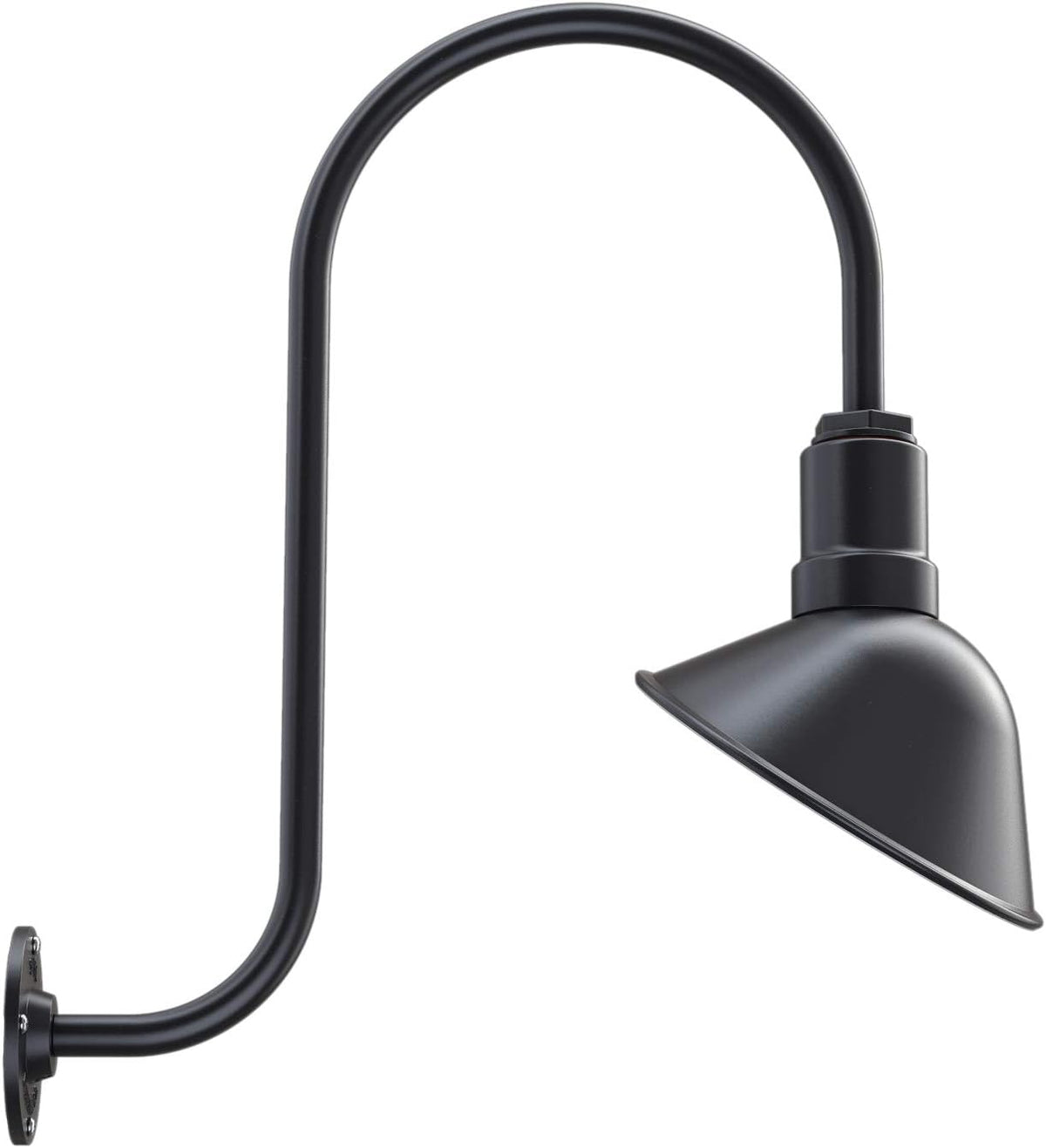 9 inch Dome 11 inch Straight Arm Matte Black Sign Light M9556