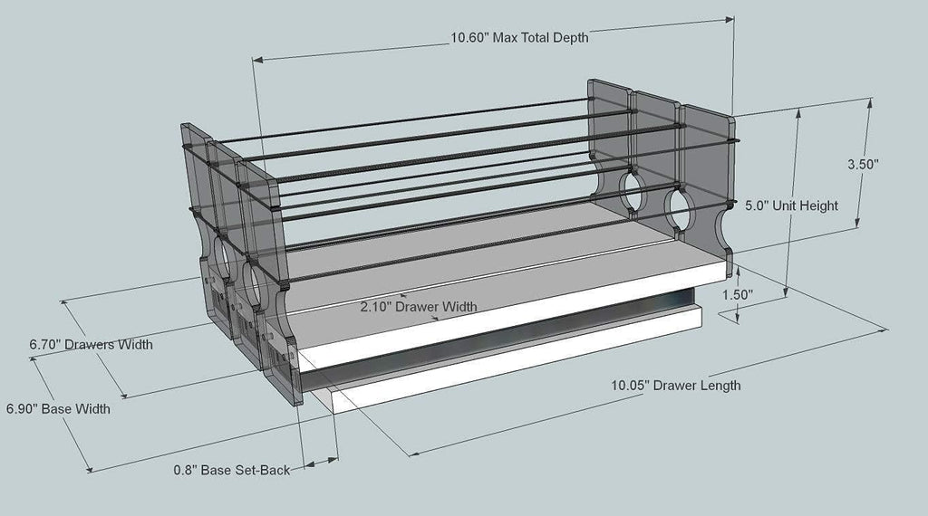 Spice Rack with 3 Drawers G7675