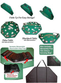Poker and Blackjack Table Top with Case Q76008