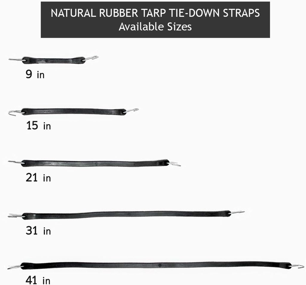 50 Pack 41" Natural Rubber Bungee Cord Tie-Downs with Metal S-Hooks X2245