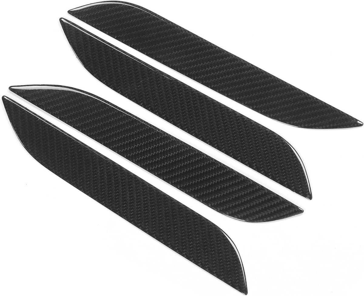 4pcs Glossy Forged Carbon Fiber Exterior Door Handle Cover Trim H530