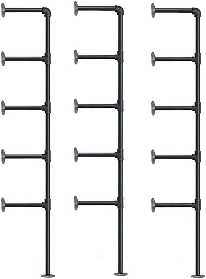 Wall Mount Iron Pipe Shelf 2Pcs A497