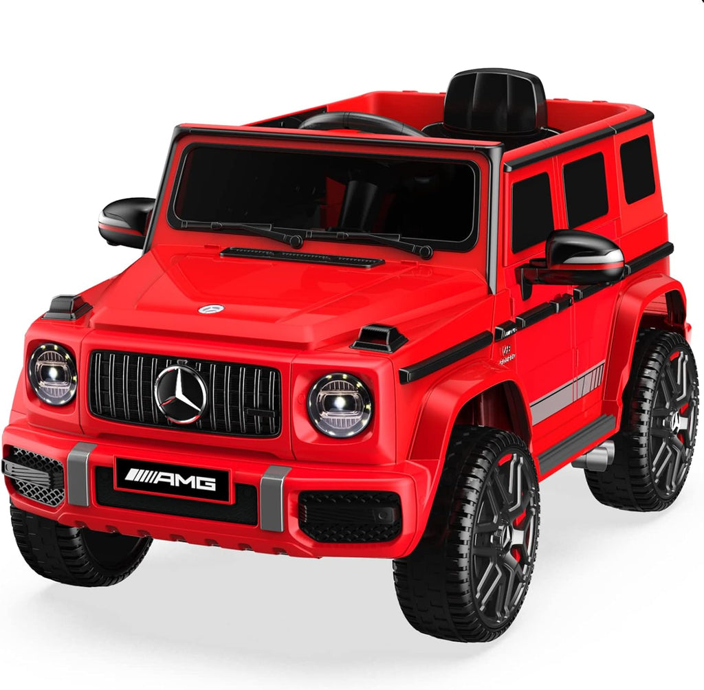 12V Ride on Car with Adjustable Door Height, Spring Suspension, Horn, LED, Music, USB, Red L29478
