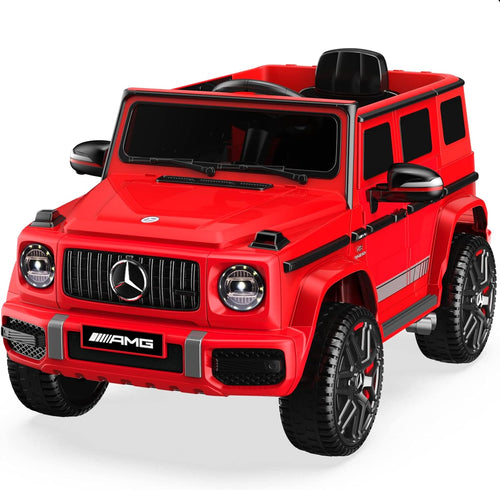 12V Ride on Car with Adjustable Door Height, Spring Suspension, Horn, LED, Music, USB, Red L29478