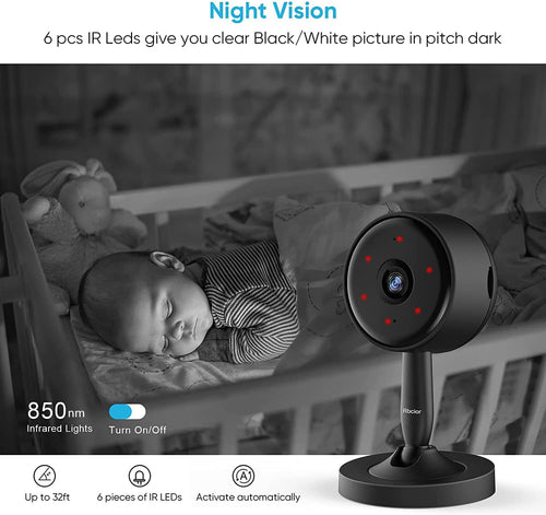 1080P HD Indoor Security Camera with Motion Detection, 2-Way Audio, Night Vision V292
