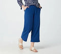 Nautical Blue Slub Knit Cropped Pants S520