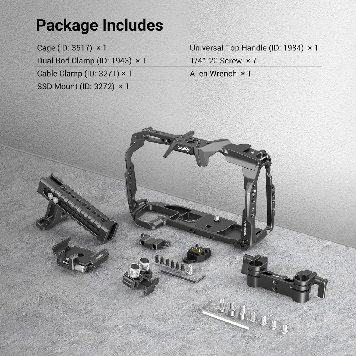 Camera Cage Kit with Top Handle and SSD Mount B117127